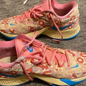 Nike Pink and Yellow Athletic Shoes